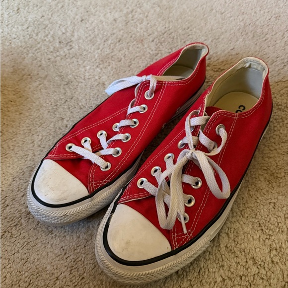 Converse Red and White Sneakers - Picture 2 of 3